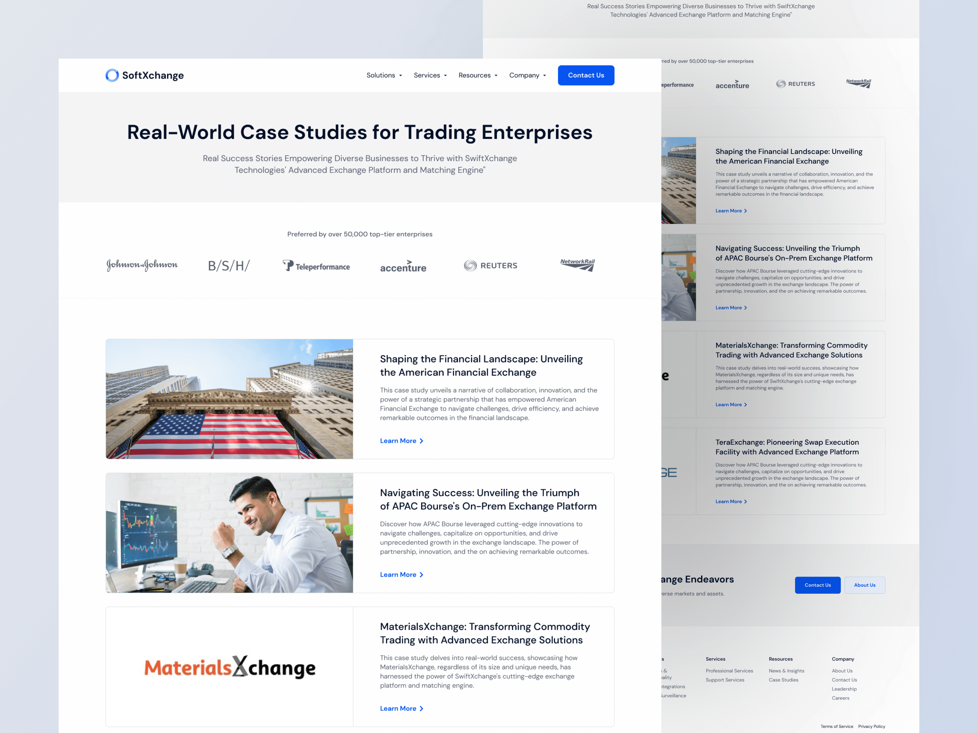 SoftXchange - Financial Services & Business Consulting Figma Template - Case Studies